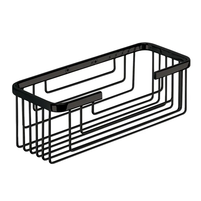 gedy-augustus-tag-re-douche-rectangulaire-grand-noir-mat image 1