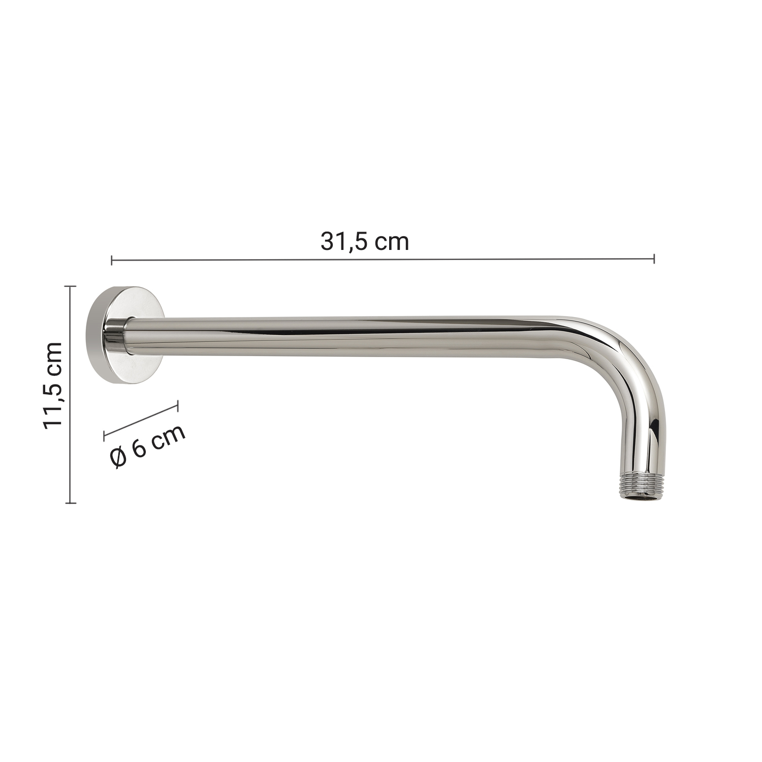 gedy-tube-plus-30-00-bras-de-douche-mural-chrome image 2