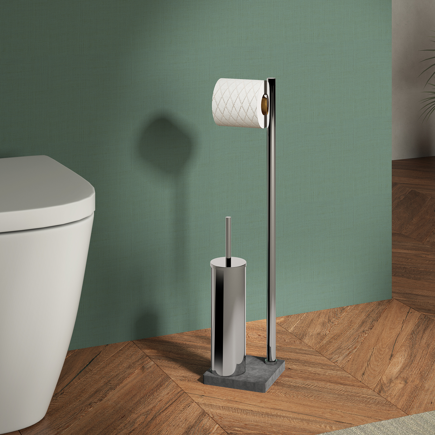 gedy-trilly-ensemble-porte-papier-et-brosse-wc-gris image 3