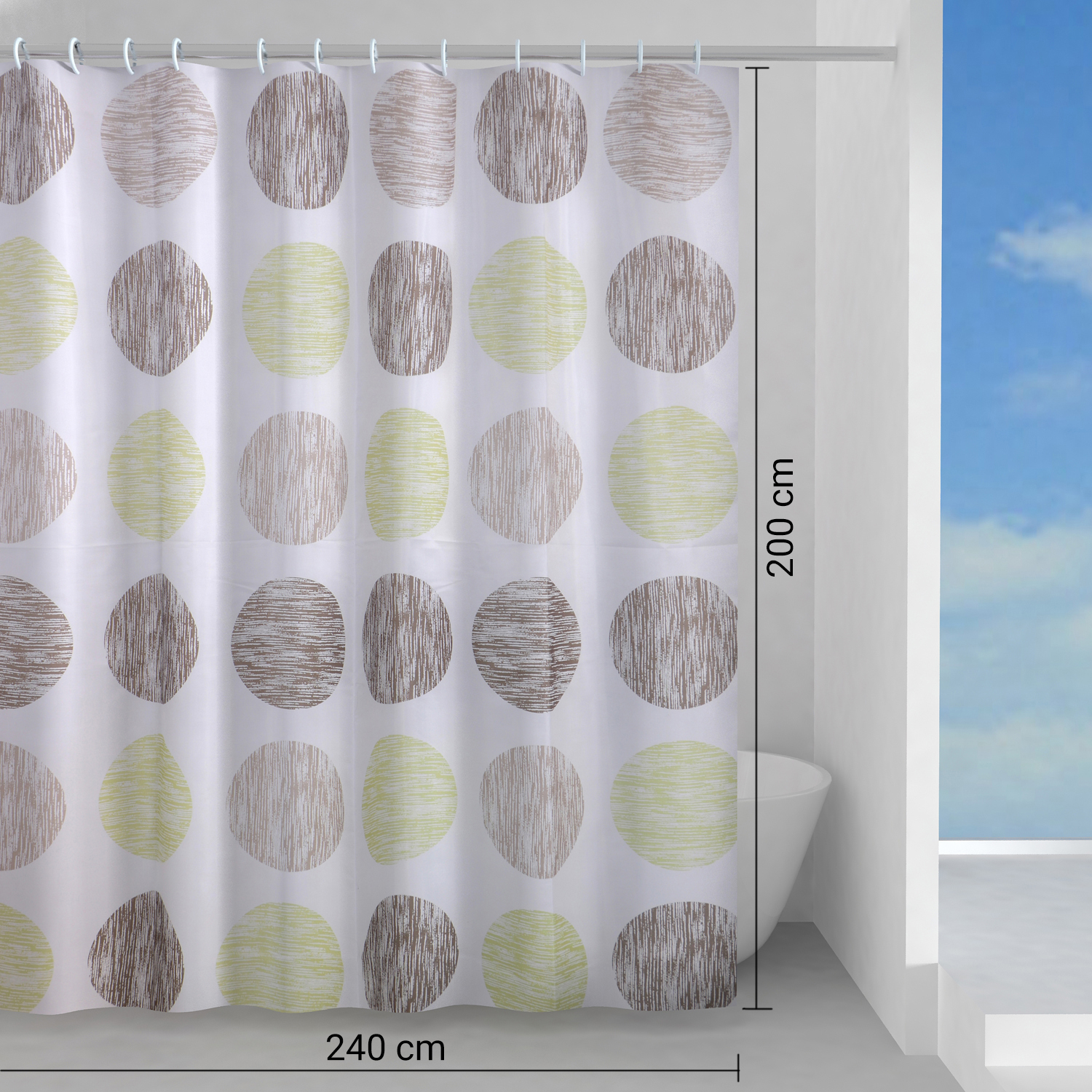 gedy-gomitolo-rideau-de-douche-240x200-cm-vert image 2