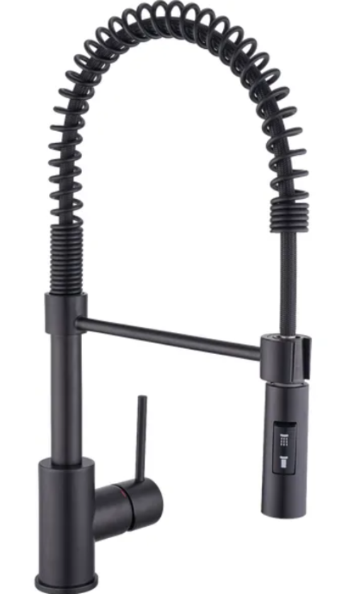 hudor-chr-m-t-s-055-mitigeur-cuisine-noir-mat-douchette image 1
