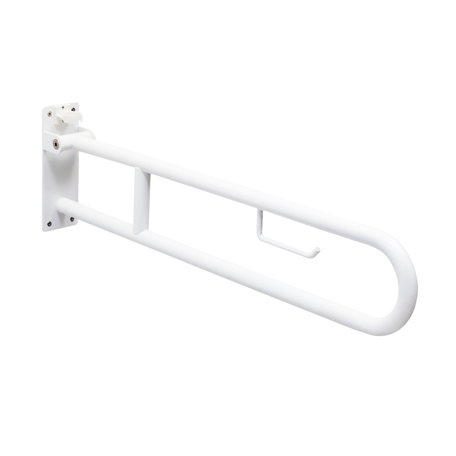 gedy-fortis-barre-de-soutien-repliable-blanche-porte-rouleau image 1