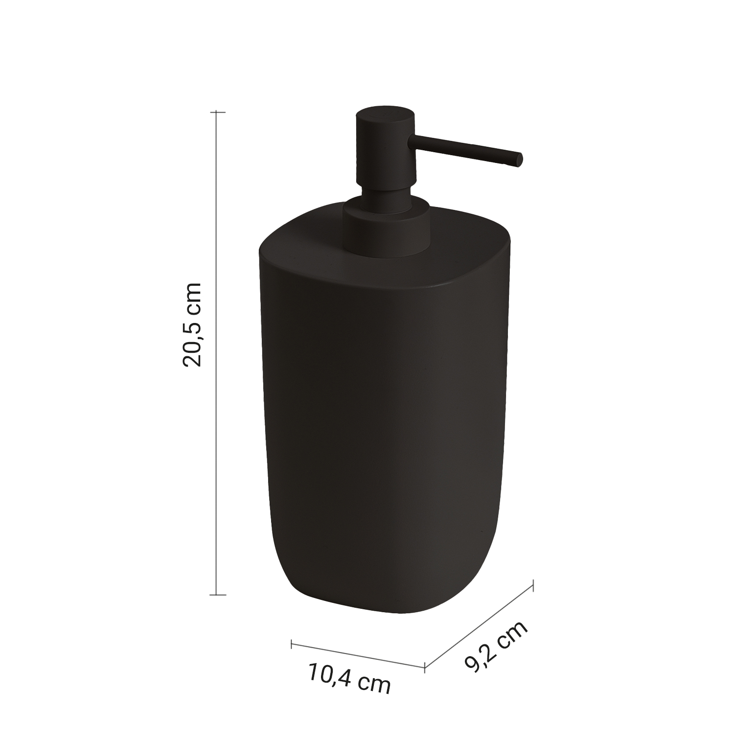 gedy-ylenia-grand-distributeur-de-savon-noir-mat image 2