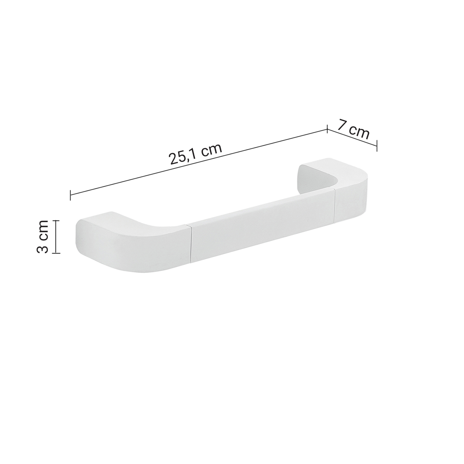 gedy-outline-porte-serviette-25-cm-blanc-mat image 2