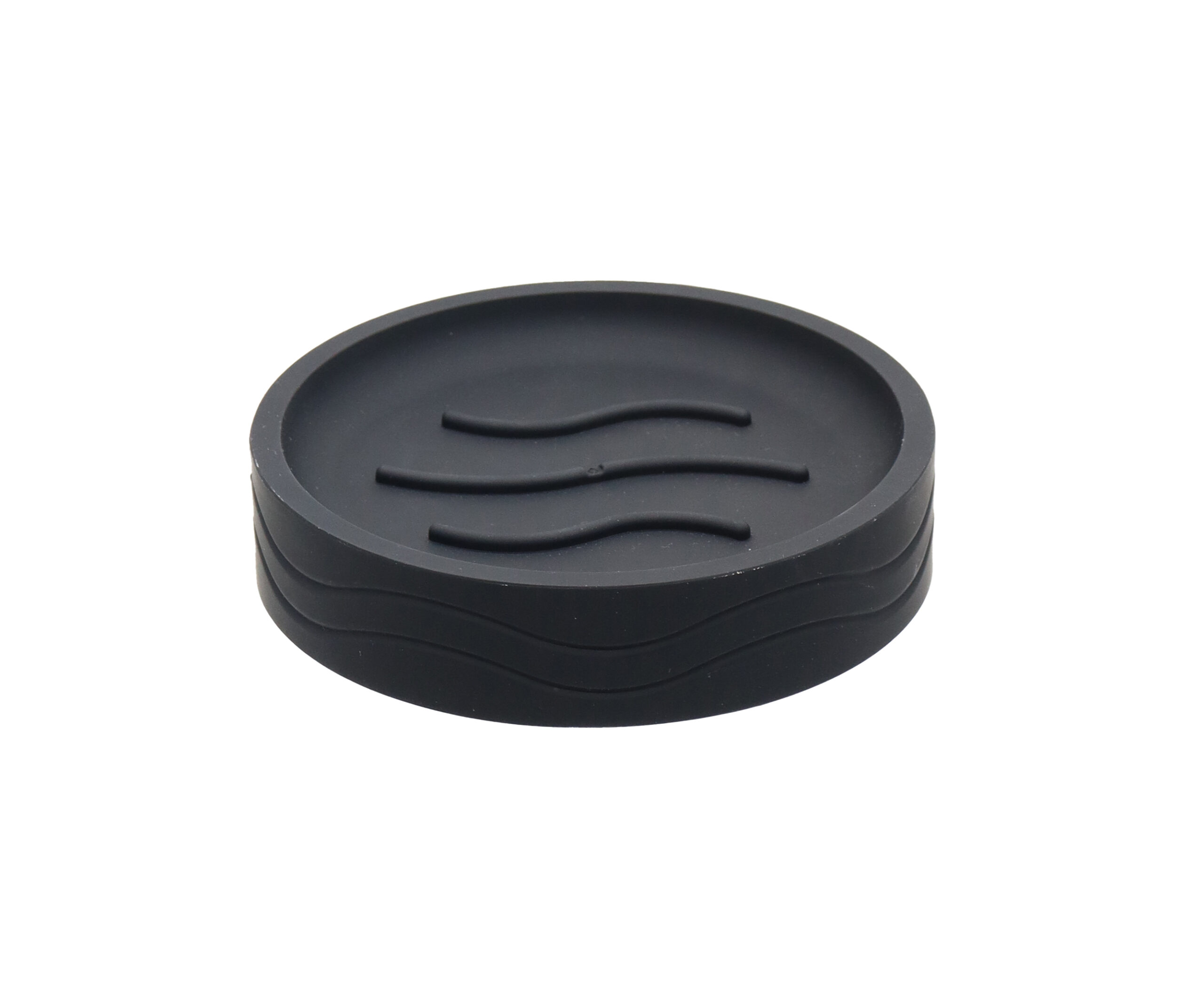 bisk-lines-black-mat-porte-savon-noir-mat-poser image 1