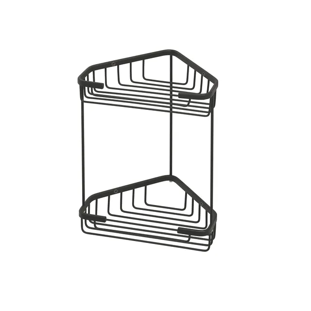 gedy-augustus-porte-objets-douche-angle-noir-mat image 1