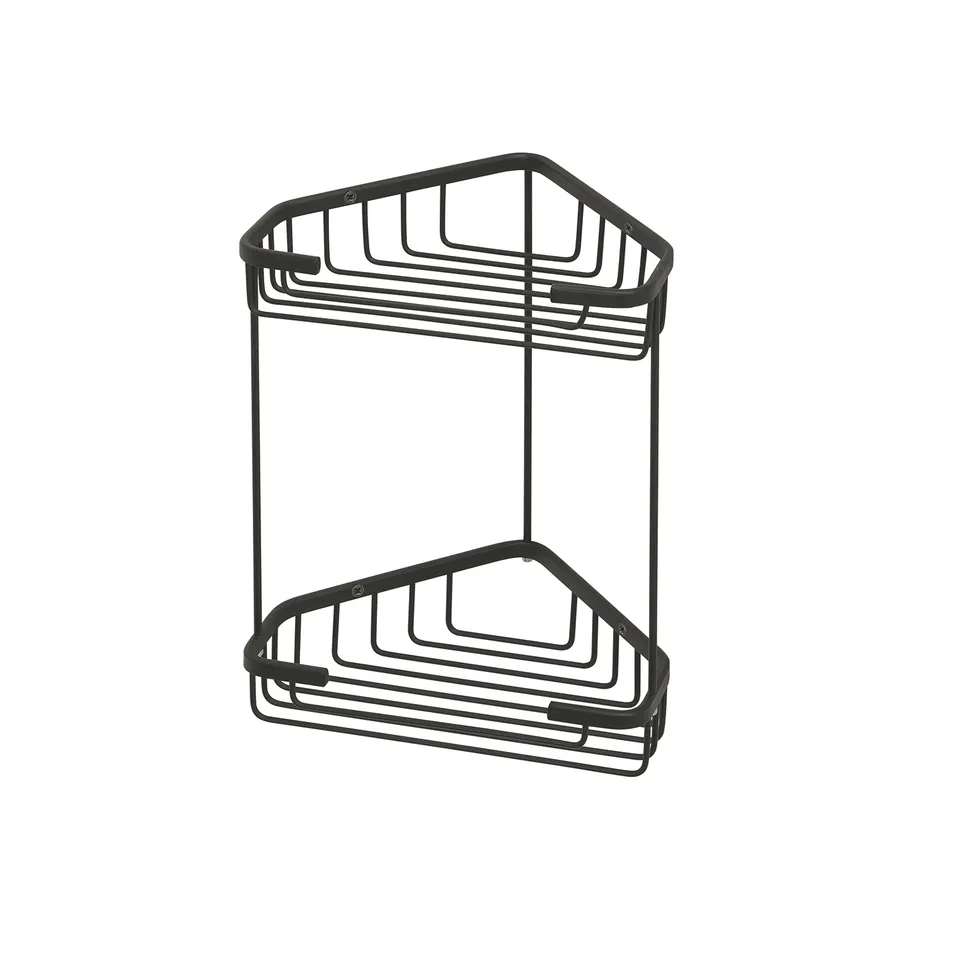 gedy-augustus-porte-objets-douche-angle-noir-mat image 1
