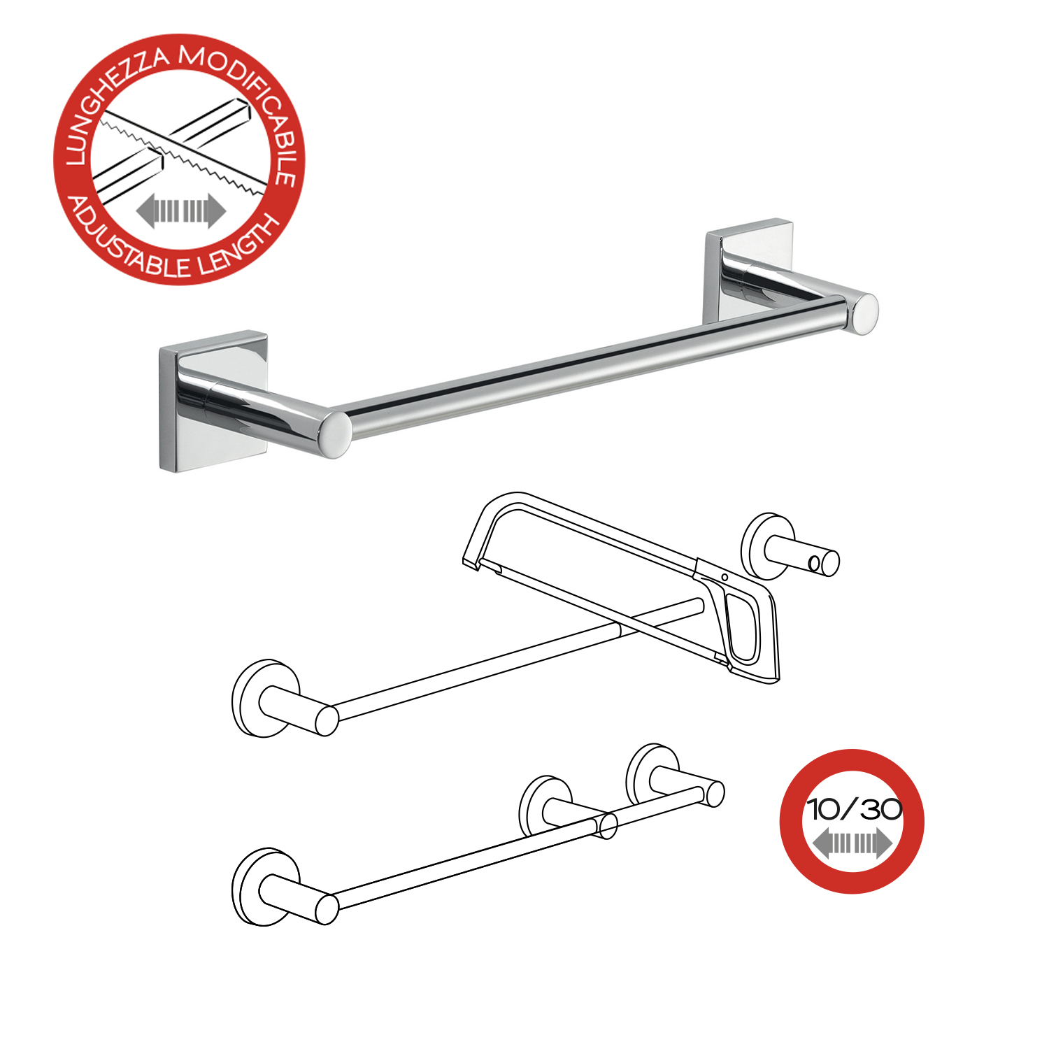 gedy-fuji-porte-serviette-30-cm-chrome image 3