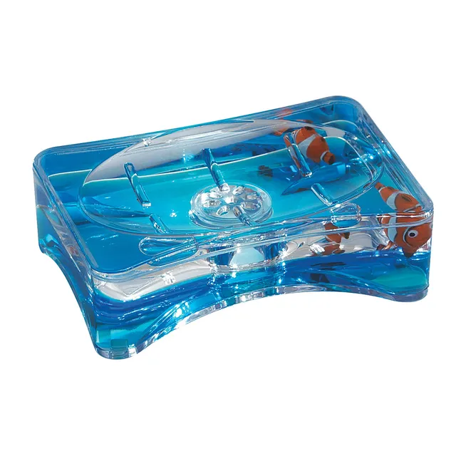 gedy-pyxis-porte-savon-blanc-bleu image 1