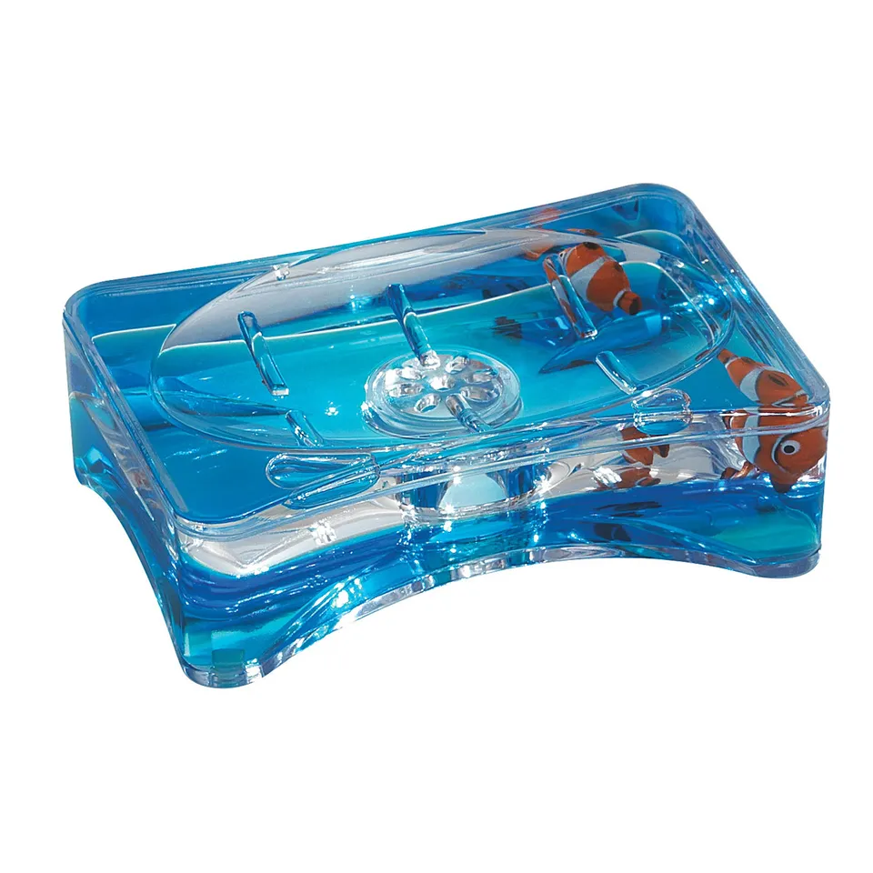 gedy-pyxis-porte-savon-blanc-bleu image 1