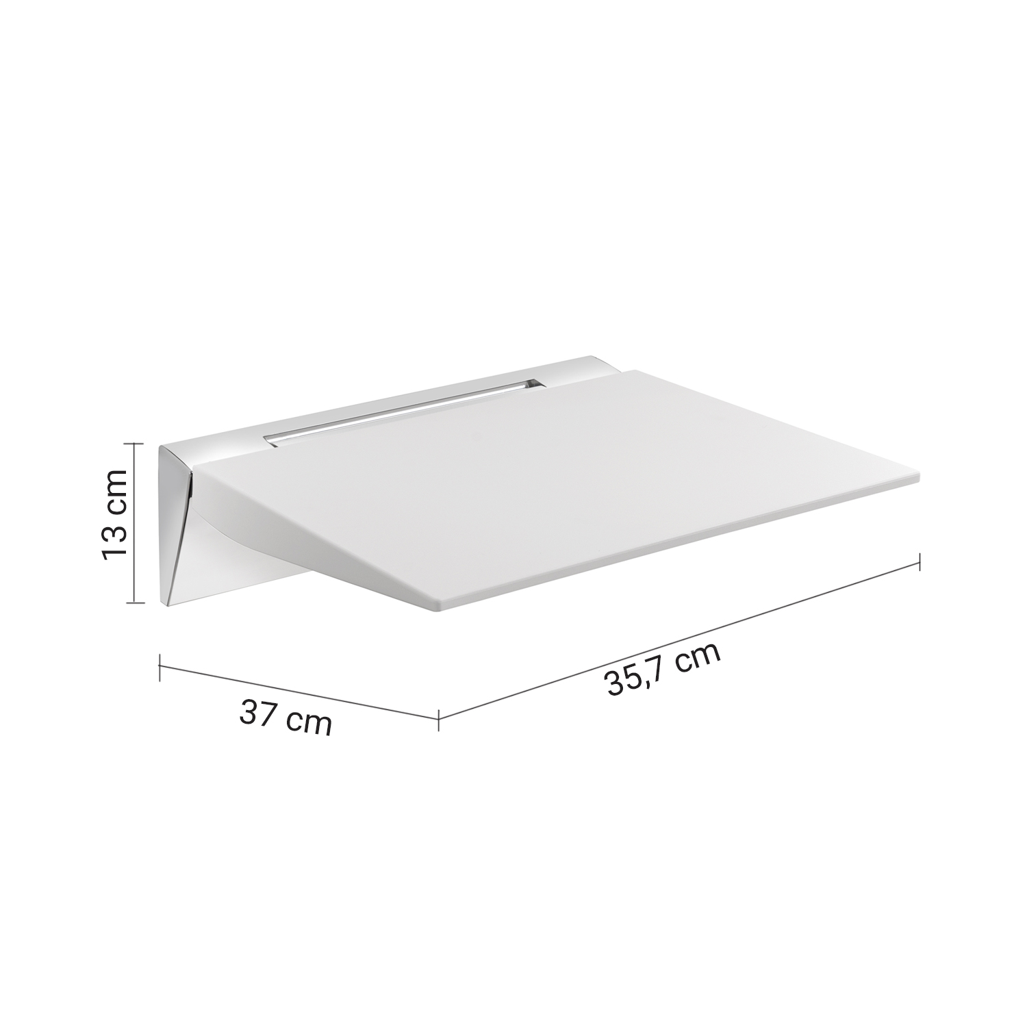 gedy-prima-si-ge-de-douche-rabattable-blanc image 2