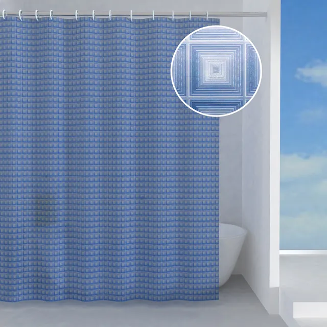 gedy-square-rideau-douche-180x200-cm-bleu-ciel image 1