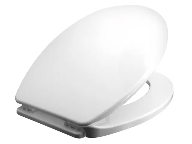 bisk-iris-abattant-wc-blanc-plastique-standard image 1