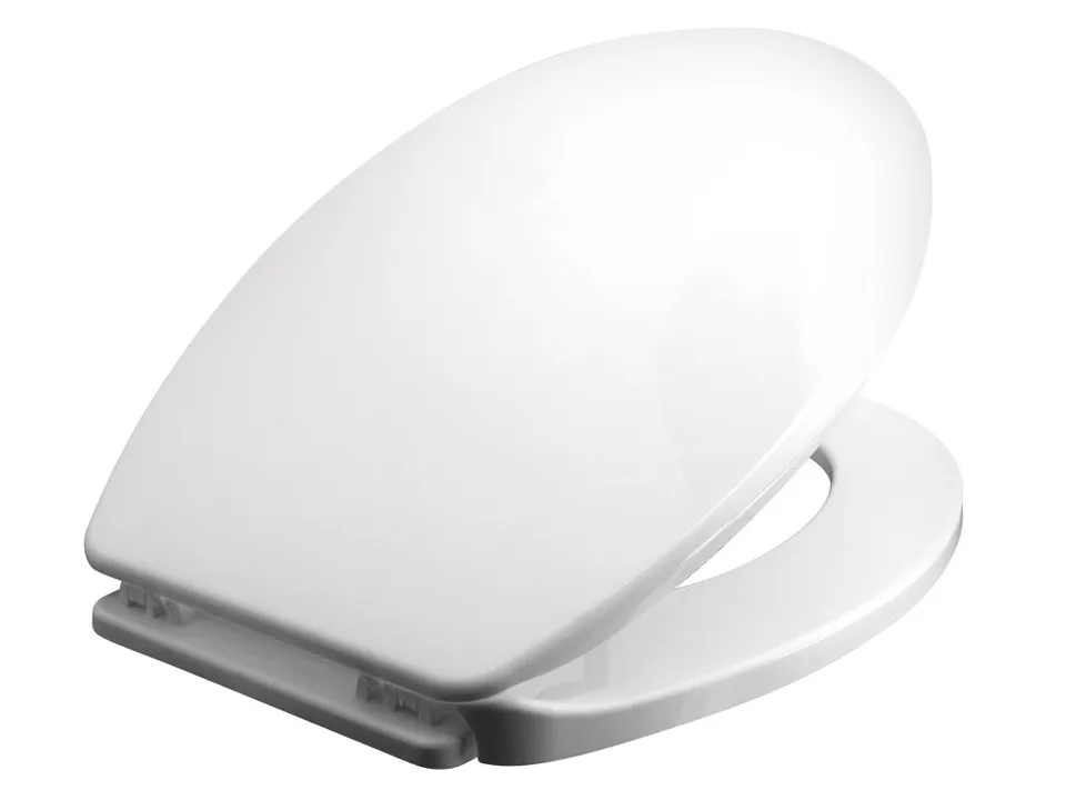 bisk-iris-abattant-wc-blanc-plastique-standard image 1