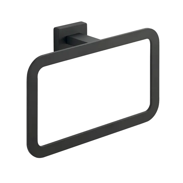 gedy-atena-anneau-porte-serviette-noir-mat image 1