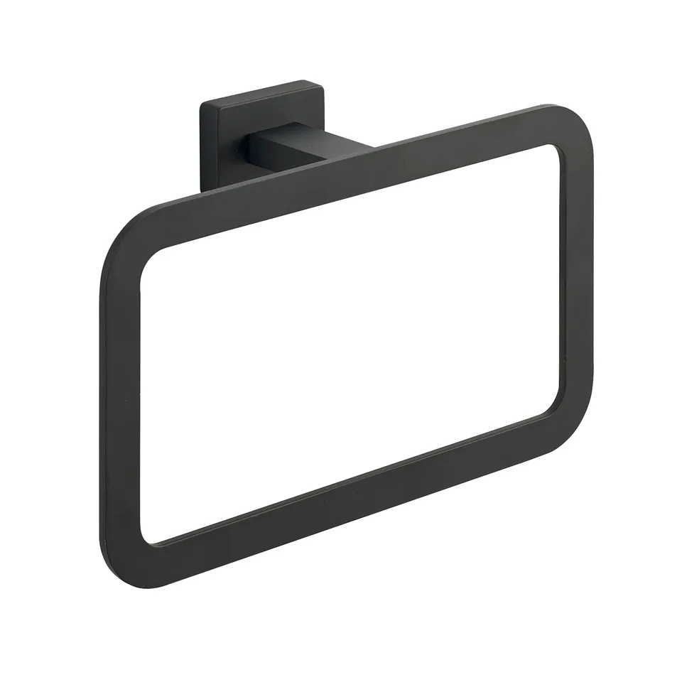 gedy-atena-anneau-porte-serviette-noir-mat image 1
