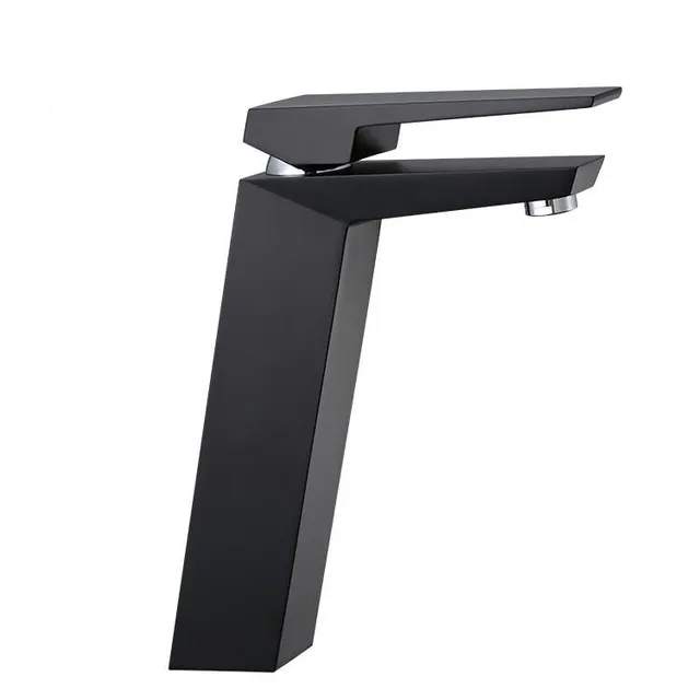hudor-alph-e-robinet-lavabo-sur-lev-noir-mat-laiton-2 image 1
