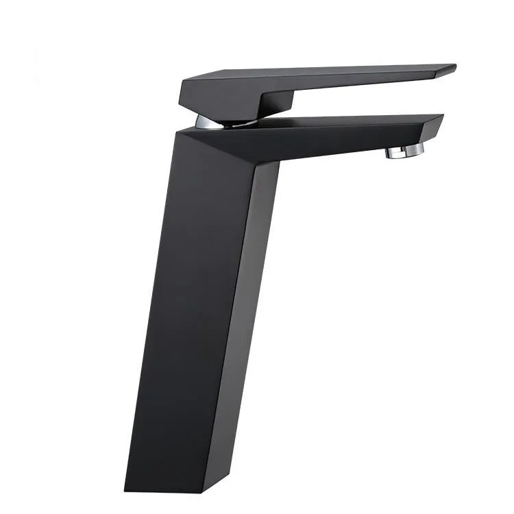 hudor-alph-e-robinet-lavabo-sur-lev-noir-mat-laiton-2 image 1