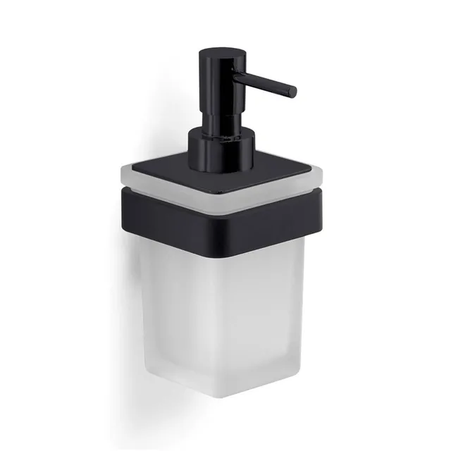 gedy-samoa-distributeur-savon-noir-mat-pompe-salle-de-bain image 1