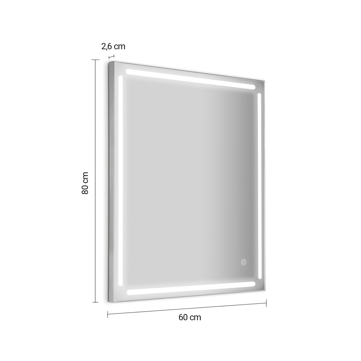gedy-paul-miroir-salle-de-bain-60x80-cadre-bross image 2