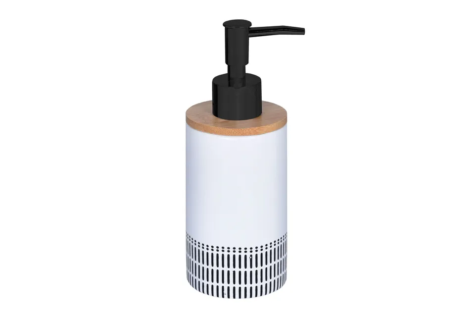 bisk-etno-distributeur-de-savon-liquide-mural-noir image 1