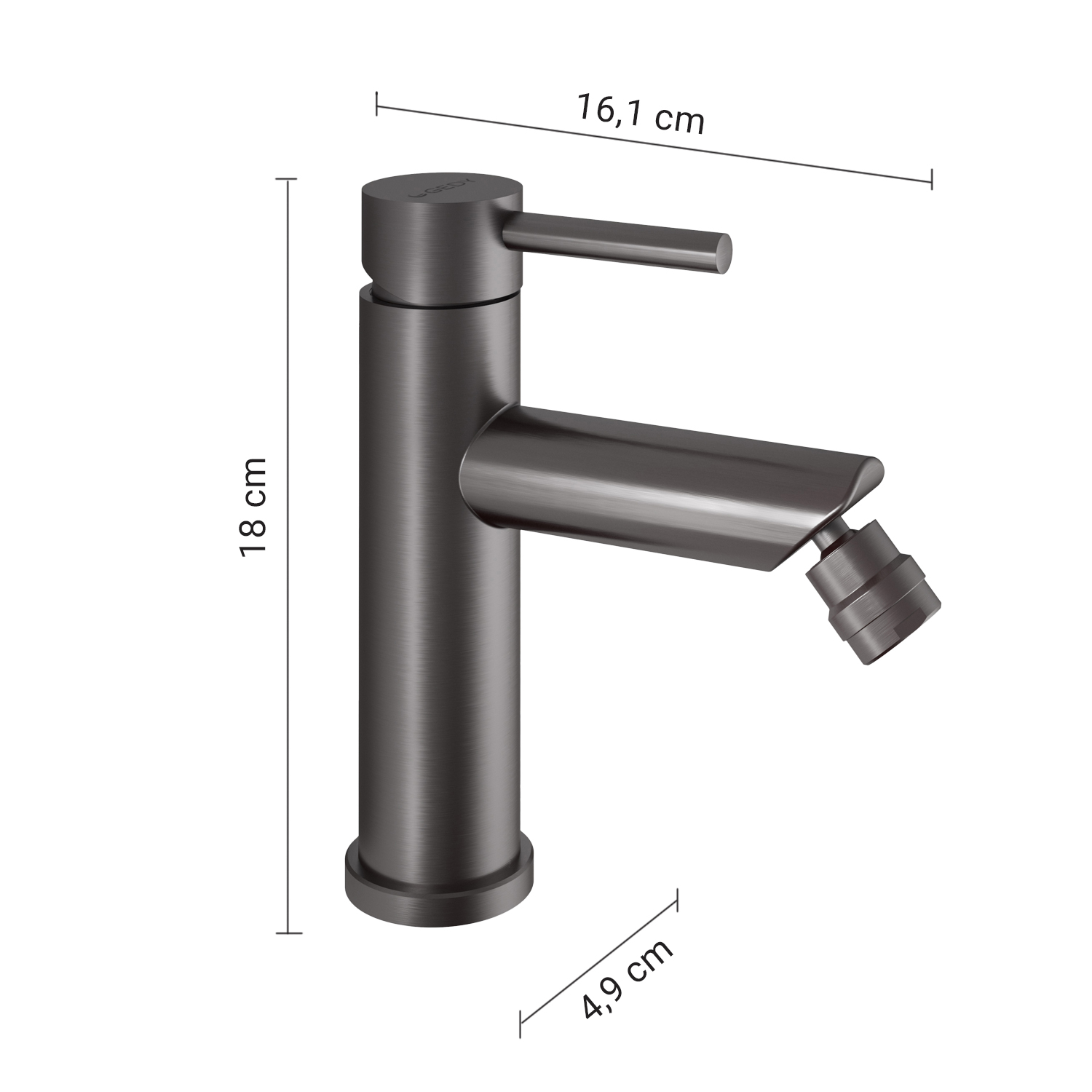 gedy-garda-mitigeur-bidet-gun-metal image 2