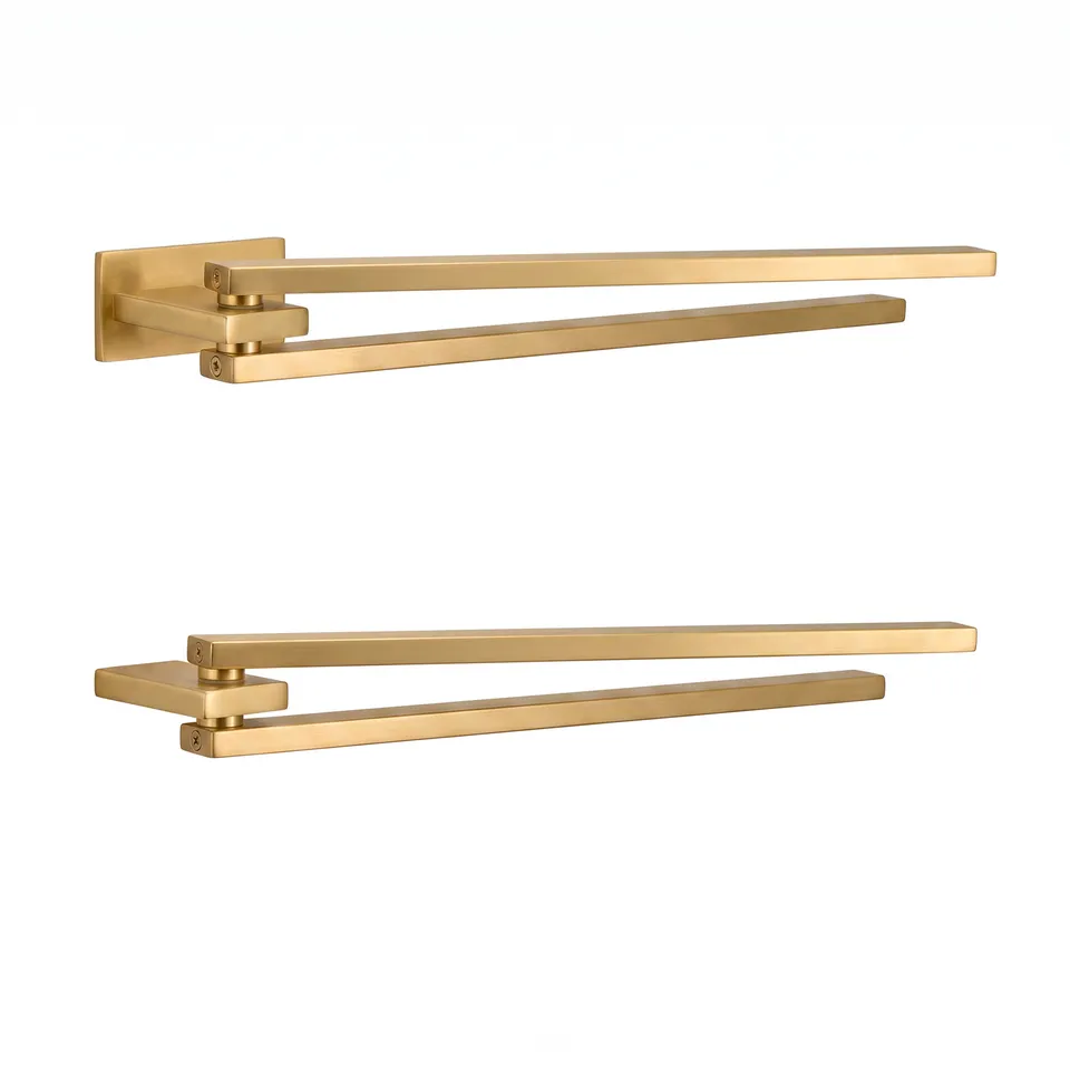 gedy-zermatt-barre-porte-serviette-r-glable-or-mat image 1