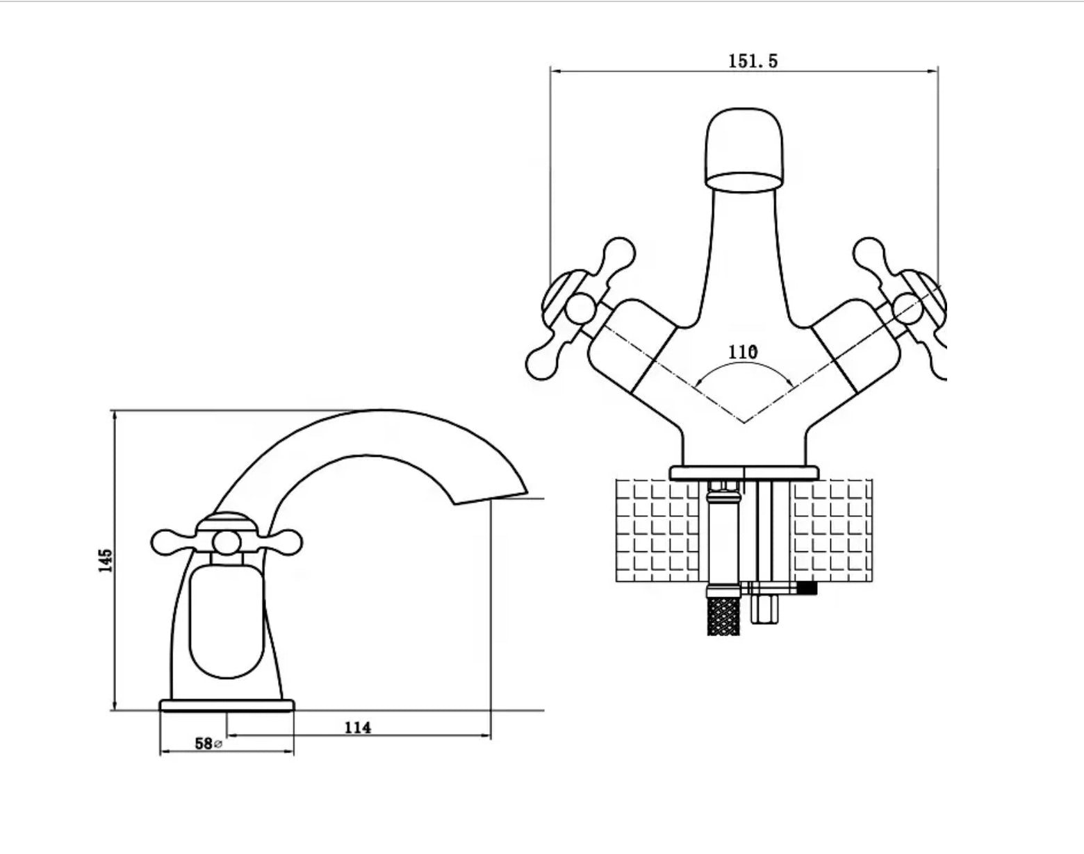 hudor-c-phise-robinet-lavabo-noir-mat-laiton-col-de-cygne image 3
