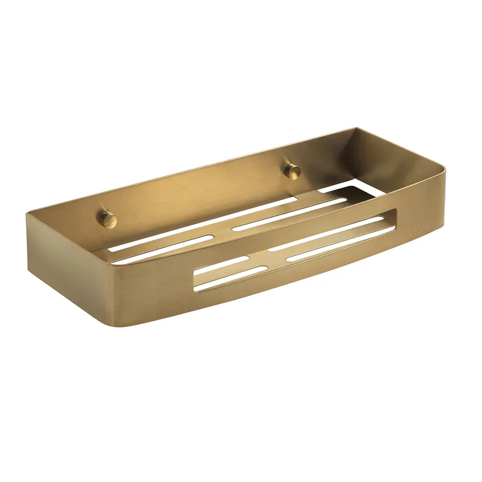 gedy-nerva-porte-objets-douche-or-mat image 1