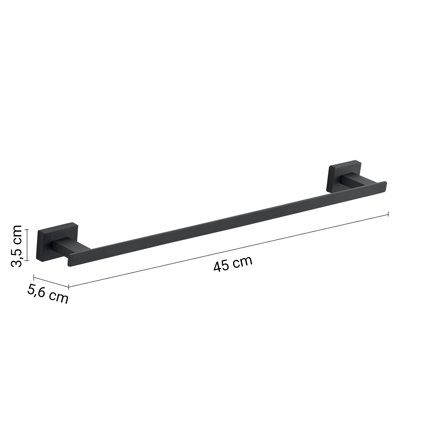 gedy-atena-porte-serviette-60-cm-noir-mat image 2