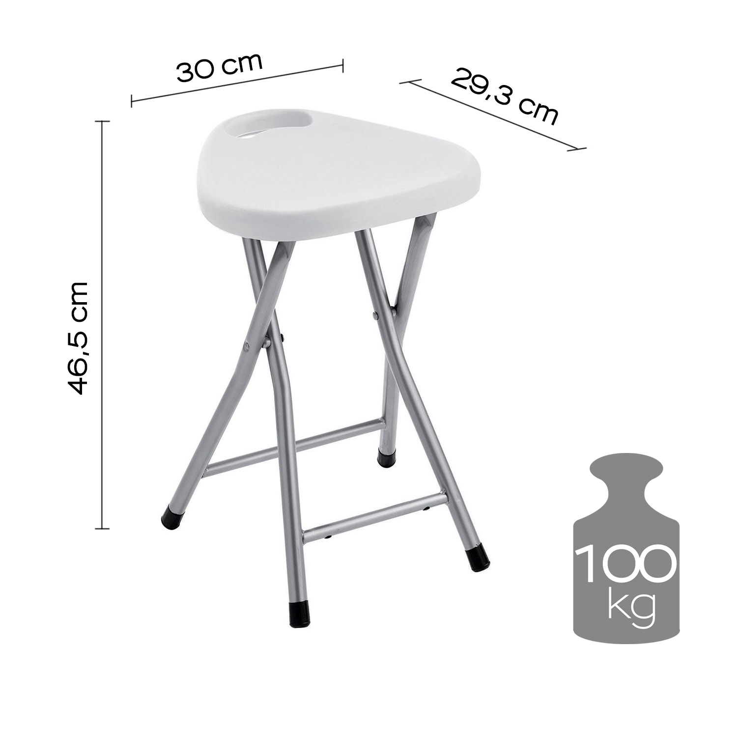 gedy-co75-tabouret-repliable-salle-de-bain-blanc image 2