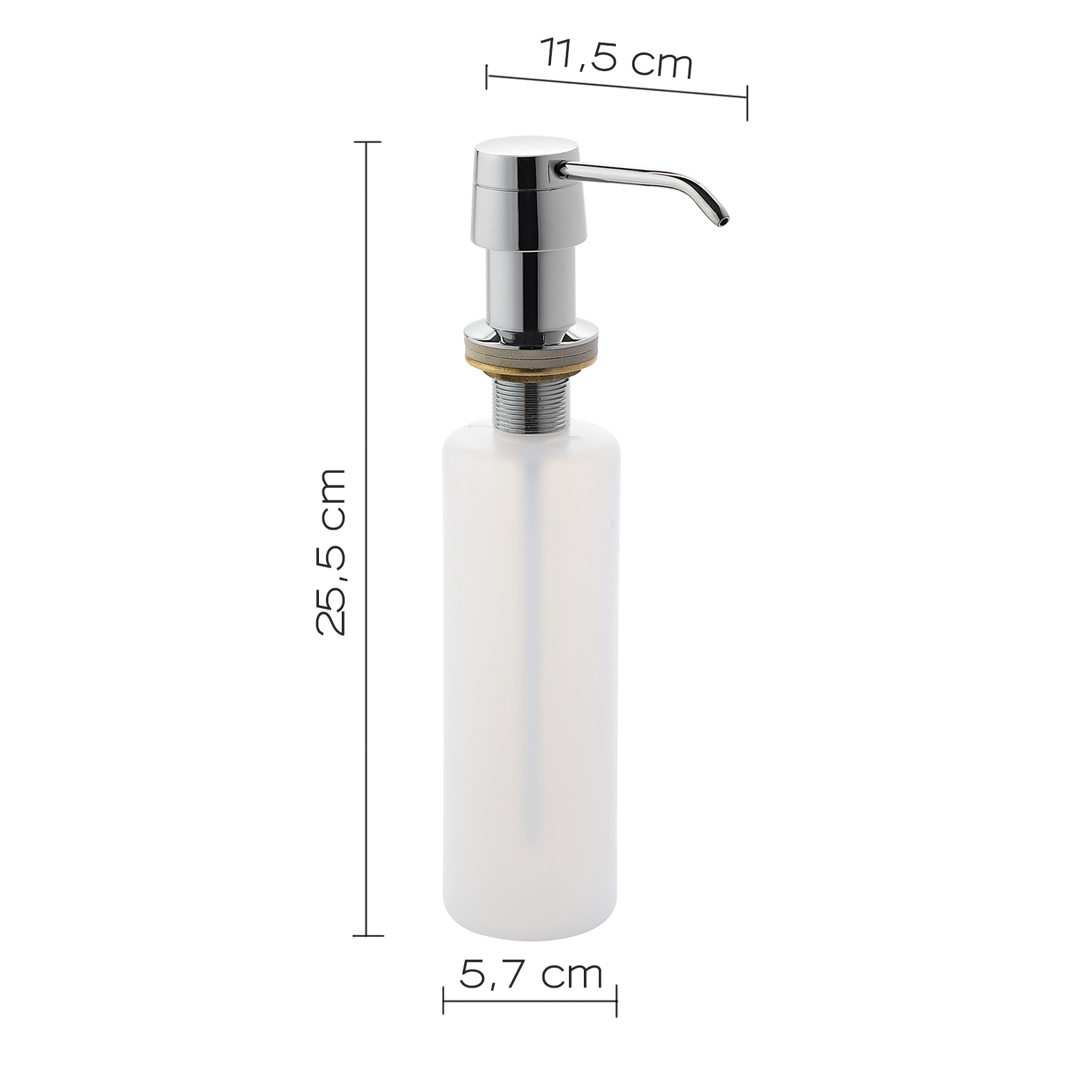 gedy-distributeur-de-savon-encastrer-lavabo-chrome image 2
