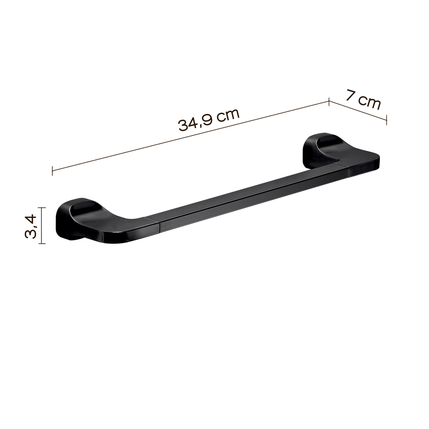 gedy-stelvio-porte-serviette-35-cm-noir-mat image 2