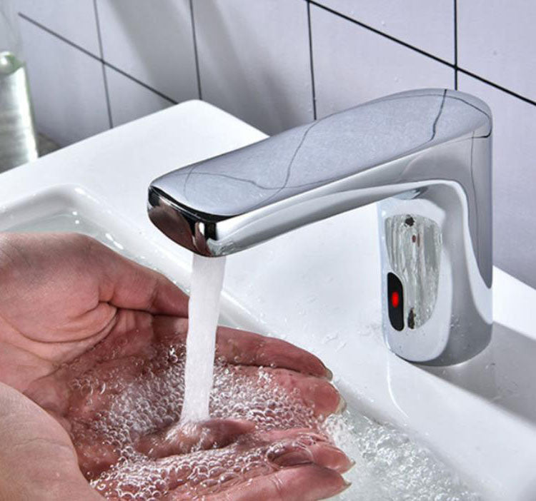 hudor-rymanthe-robinet-lavabo-infrarouge-chrom-laiton image 2