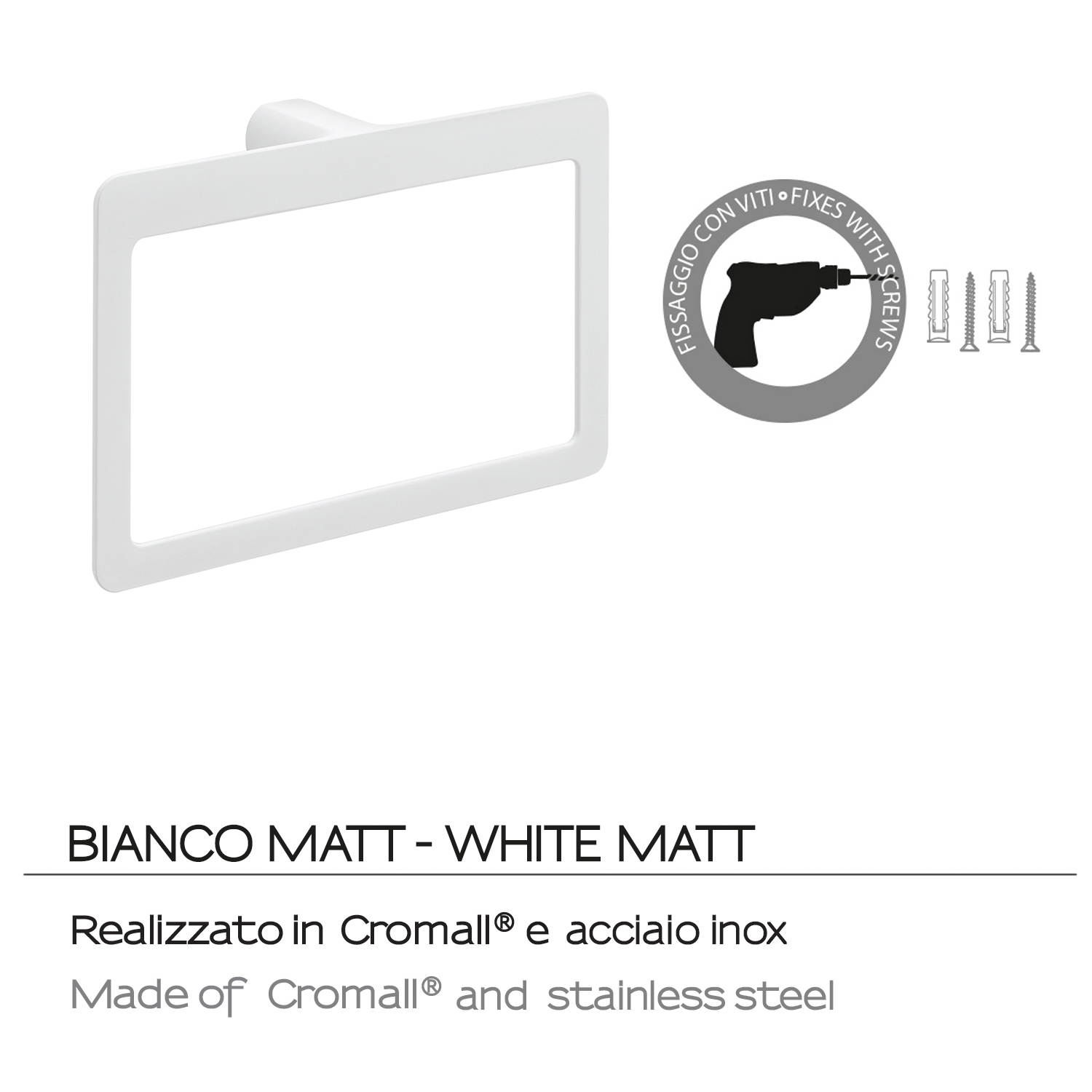 gedy-pirenei-anneau-porte-serviette-blanc-mat image 3