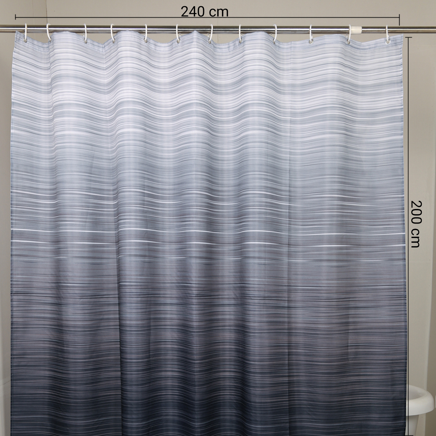 gedy-fog-rideau-de-douche-240x200-cm-blanc-gris-noir image 2
