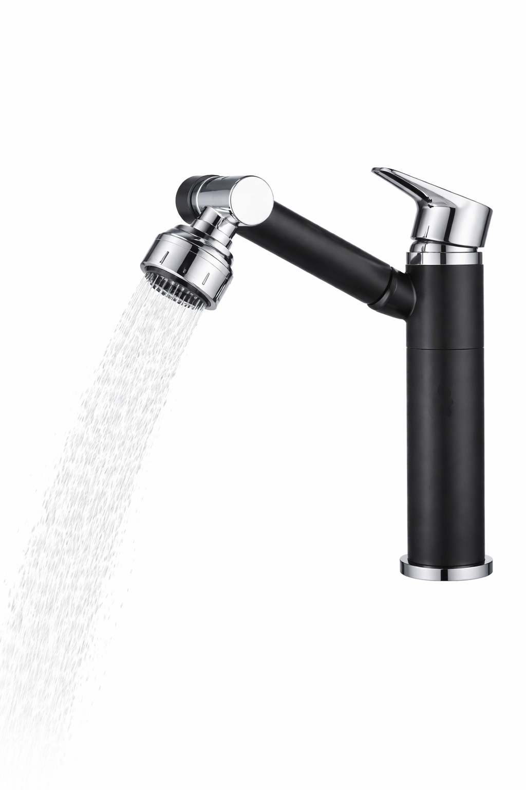 hudor-essential-094-robinet-lavabo-noir-mat-t-te-modulable image 1