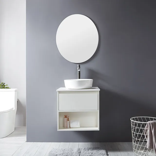 hudor-essential-c200624-meuble-salle-de-bain-suspendu-blanc image 1