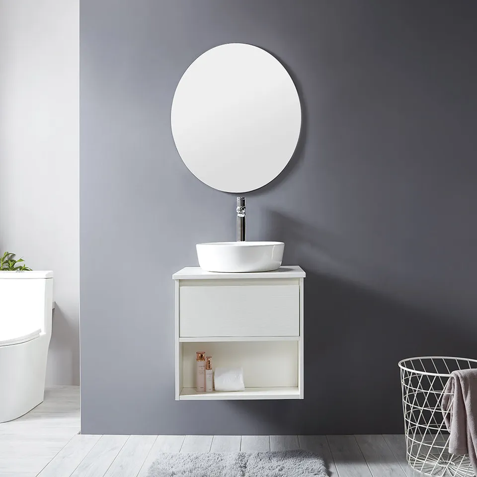 hudor-essential-c200624-meuble-salle-de-bain-suspendu-blanc image 1