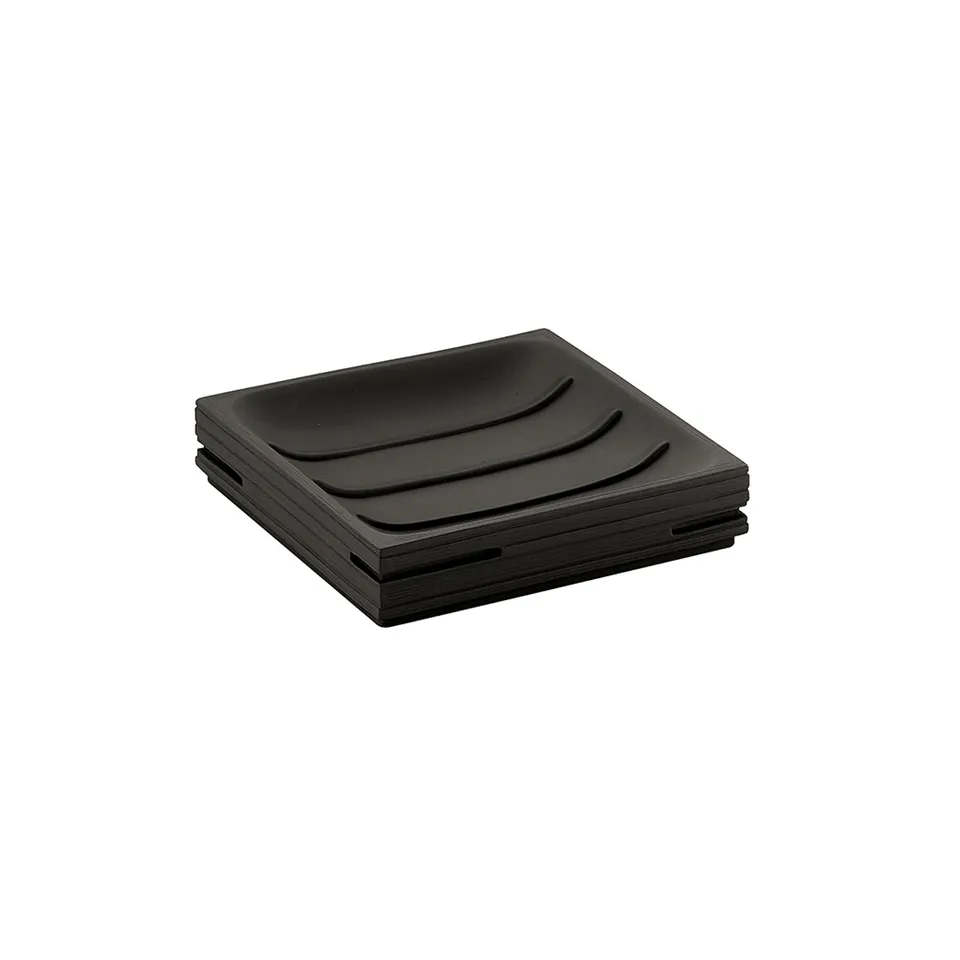 gedy-quadrotto-porte-savon-noir-salle-de-bain image 1