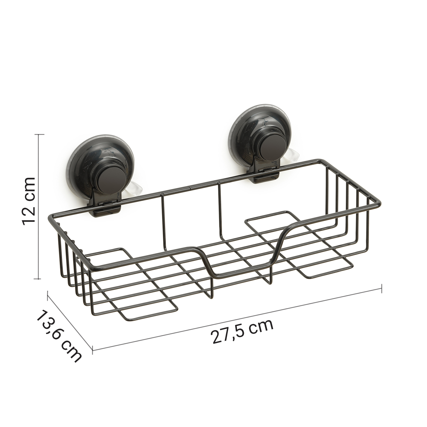 gedy-hot-porte-objets-douche-fil-rectangulaire-noir-mat image 2