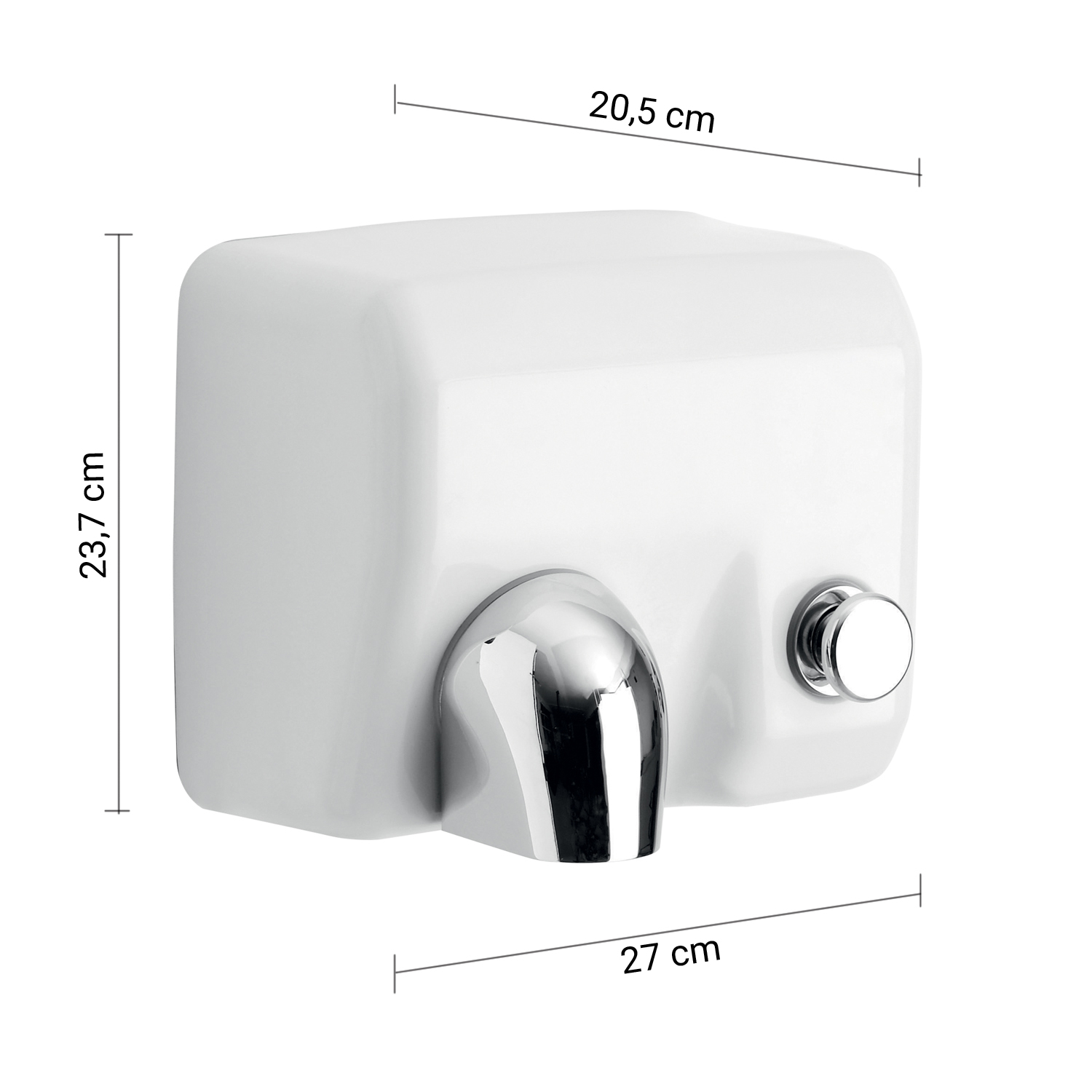 gedy-new-burian-s-che-mains-lectrique-blanc-mat-anti-vandalisme image 2