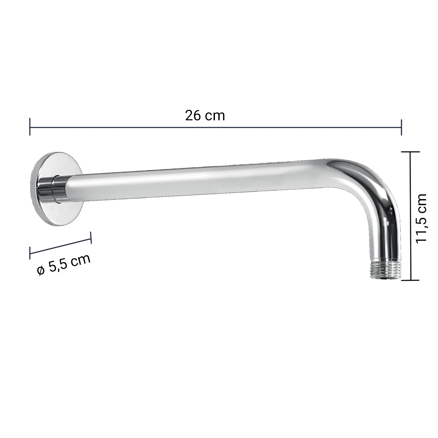 gedy-tube-star-25-00-bras-de-douche-chrome image 2