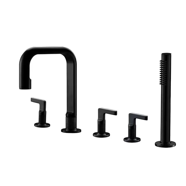 hudor-c-phise-robinet-baignoire-noir-mat-douchette image 1