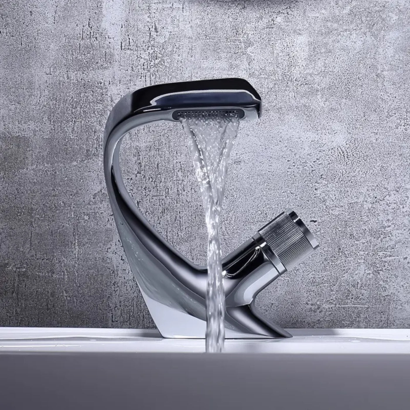 hudor-rymanthe-80115-robinet-lavabo-chrom-bec-cascade image 2
