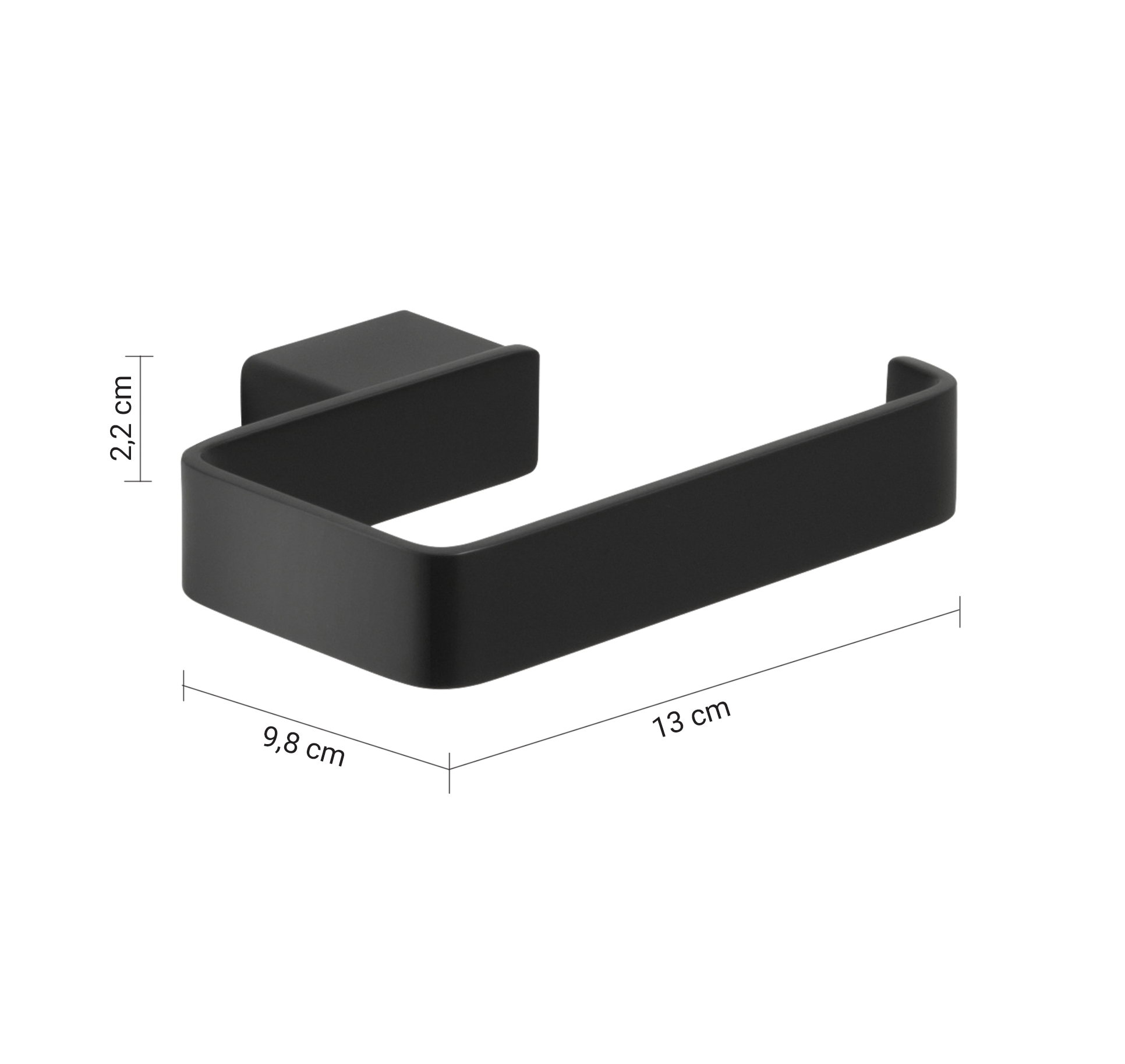 gedy-lounge-porte-rouleau-mural-noir-mat image 2