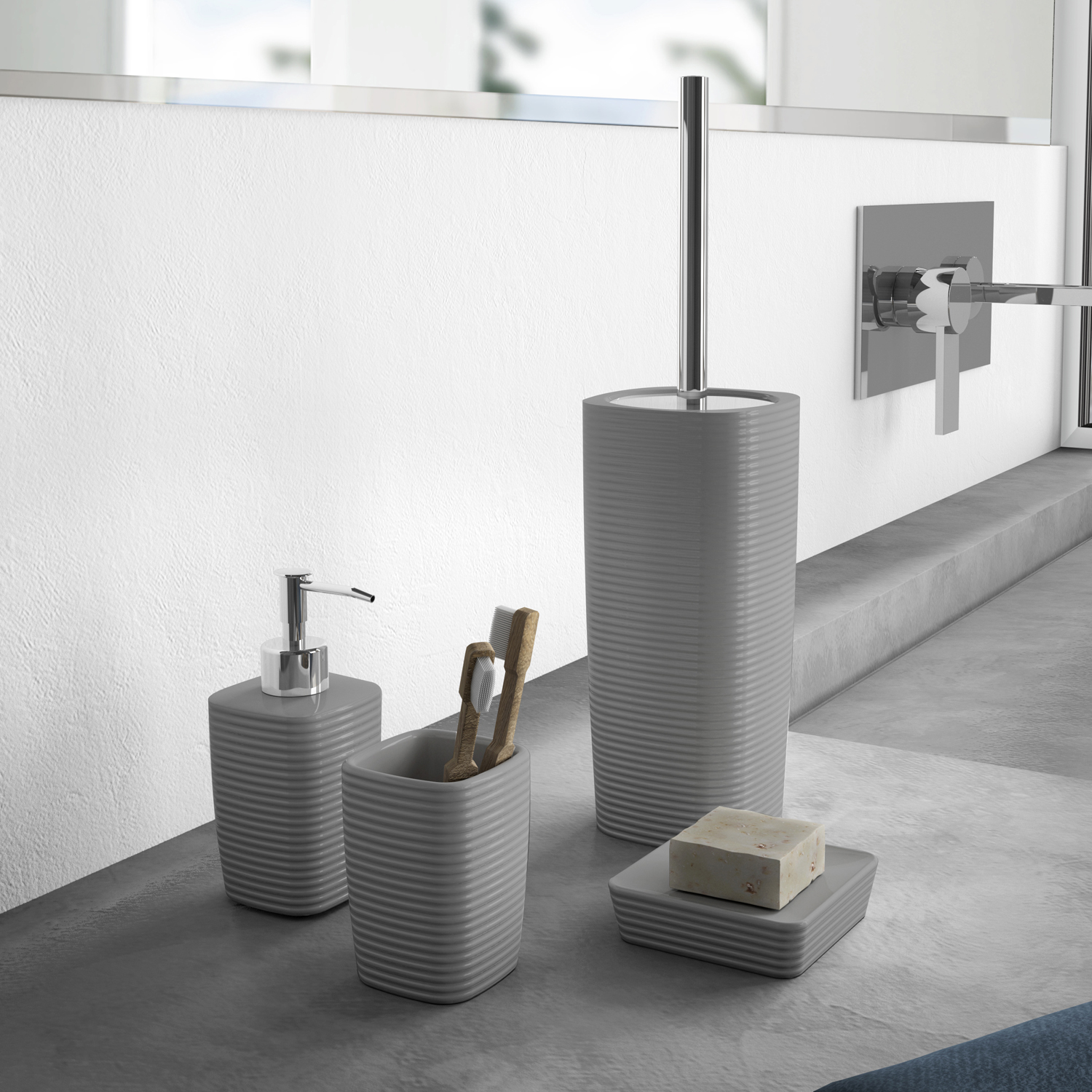gedy-kelly-porte-brosse-wc-poser-gris image 3