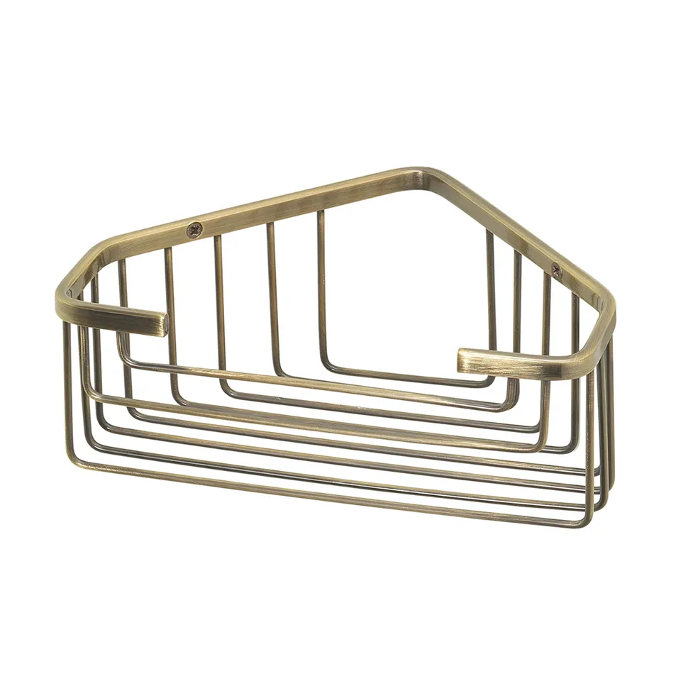 gedy-augustus-porte-objets-douche-d-angle-bronze image 1