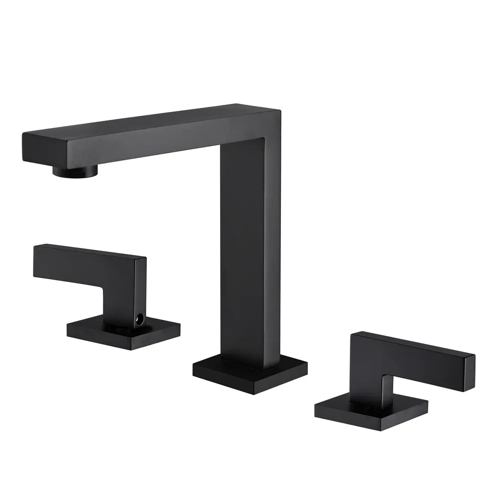 hudor-alph-e-302-robinet-lavabo-noir-mat-3-trous-laiton image 1