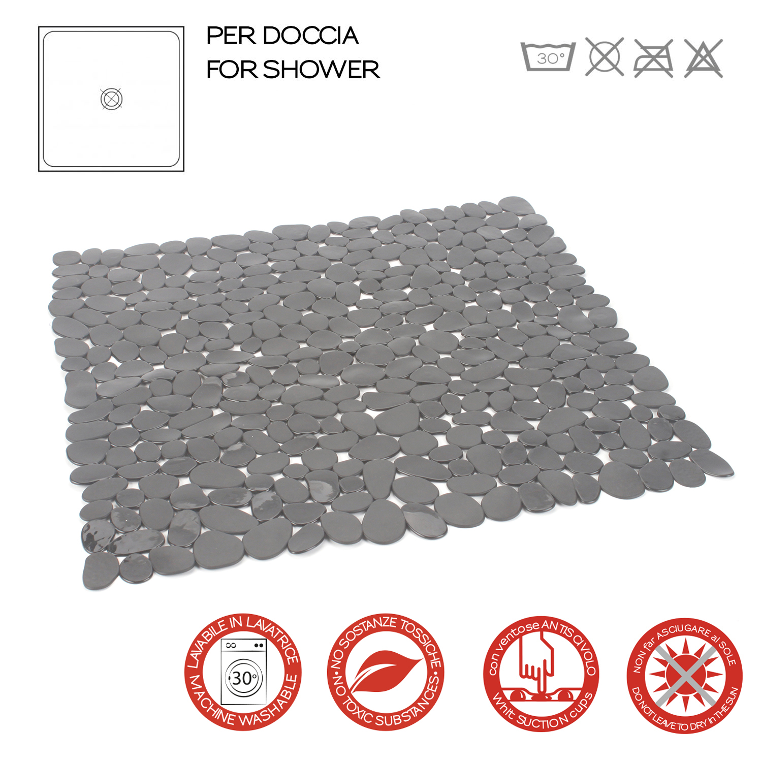 gedy-river-tapis-de-douche-antid-rapant-54x54-cm-gris image 3